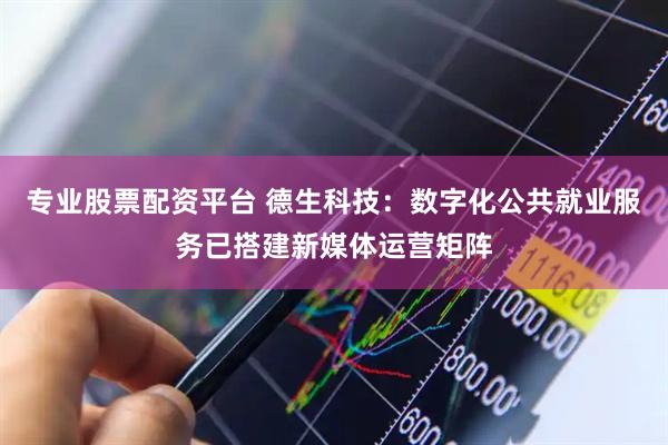 专业股票配资平台 德生科技：数字化公共就业服务已搭建新媒体运营矩阵